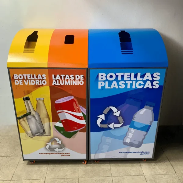 Modulo posconsumo 180 litros con 1 y 2 residuos