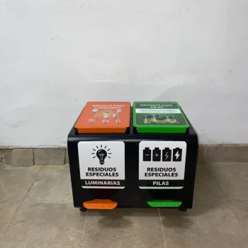 Punto ecológico dos compartimientos tipo c en acero cold rolled