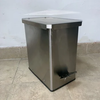 Caneca papelera 12 litros de acero inoxidable para oficinas y baños