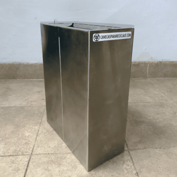 caneca papelera de acero inoxidable para baños