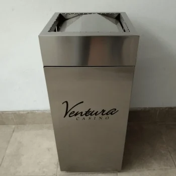 caneca tipo casino de acero inoxidable para áreas comunes